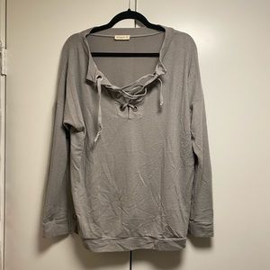 Ladies Boutique Sweater in Dove Grey - Size Large